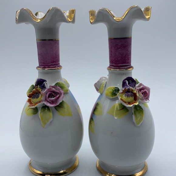 VTG Bone China Bud Vases Set - Picture 3 of 4